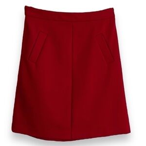 Women’s Red Pencil Skirt Size 2 True Red, Stretchy, Made in Italy, NWOT!